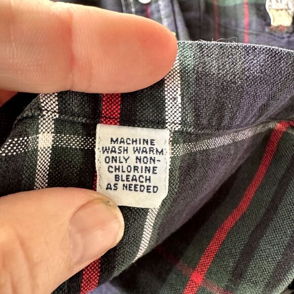 Ralph Lauren Navy Blake Plaid Button Down RL Bear Mens Large - Picture 8 of 11